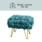 Velvet Pouf Stool 27x20x20