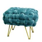 Velvet Pouf Stool 27x20x20