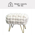 Velvet Pouf Stool 27x20x20