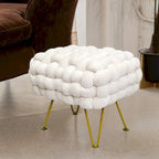 Velvet Pouf Stool 27x20x20