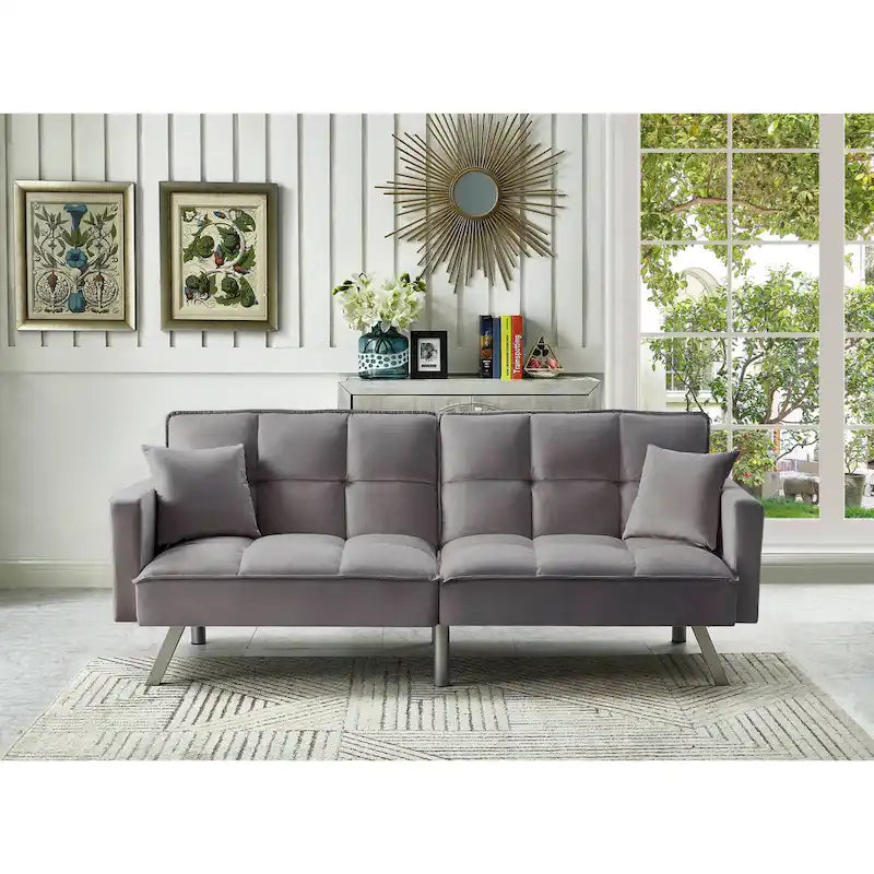 Velvet Sleeper Sofa Bed - 7 Colors - Convertible Couch for Living Room