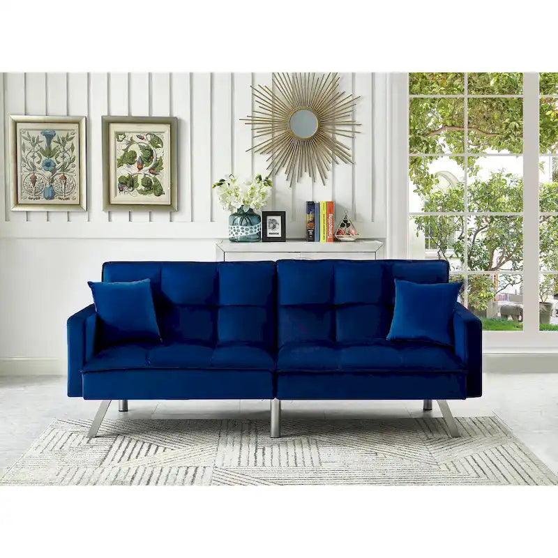 Velvet Sleeper Sofa Bed - 7 Colors - Convertible Couch for Living Room