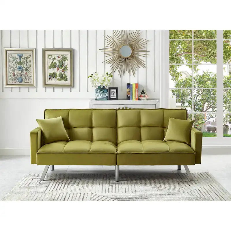 Velvet Sleeper Sofa Bed - 7 Colors - Convertible Couch for Living Room
