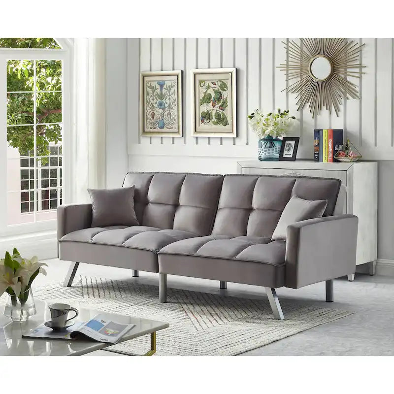 Velvet Sleeper Sofa Bed - 7 Colors - Convertible Couch for Living Room