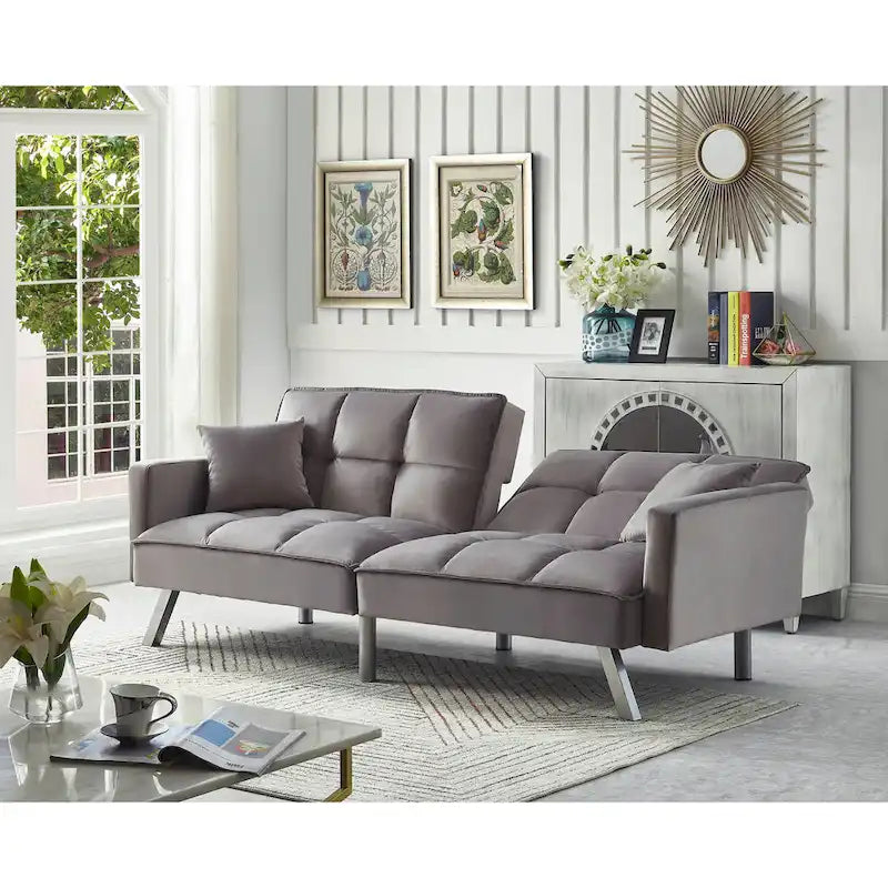 Velvet Sleeper Sofa Bed - 7 Colors - Convertible Couch for Living Room