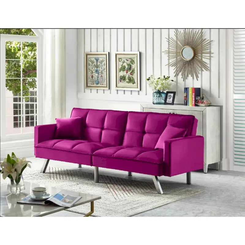 Velvet Sleeper Sofa Bed - 7 Colors - Convertible Couch for Living Room