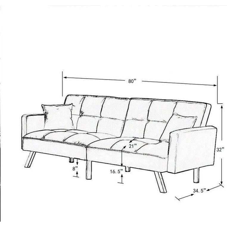 Velvet Sleeper Sofa Bed - 7 Colors - Convertible Couch for Living Room