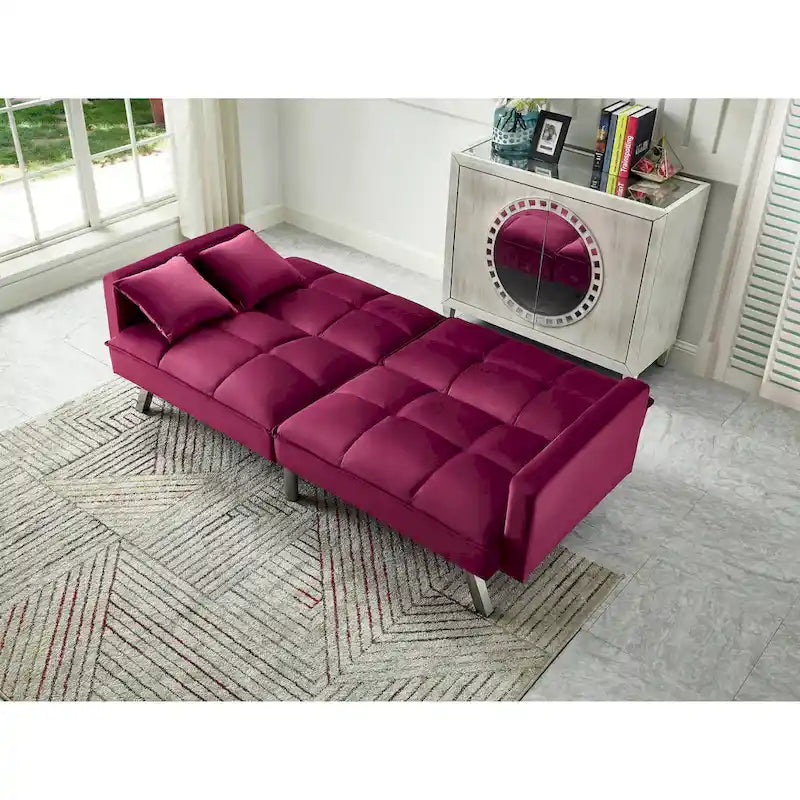Velvet Sleeper Sofa Bed - 7 Colors - Convertible Couch for Living Room
