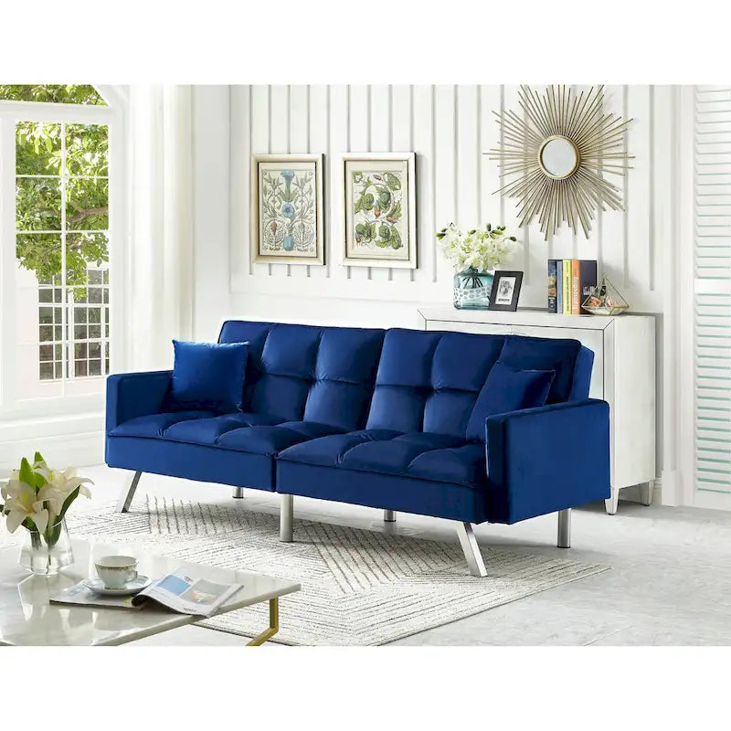 Velvet Sleeper Sofa Bed - 7 Colors - Convertible Couch for Living Room