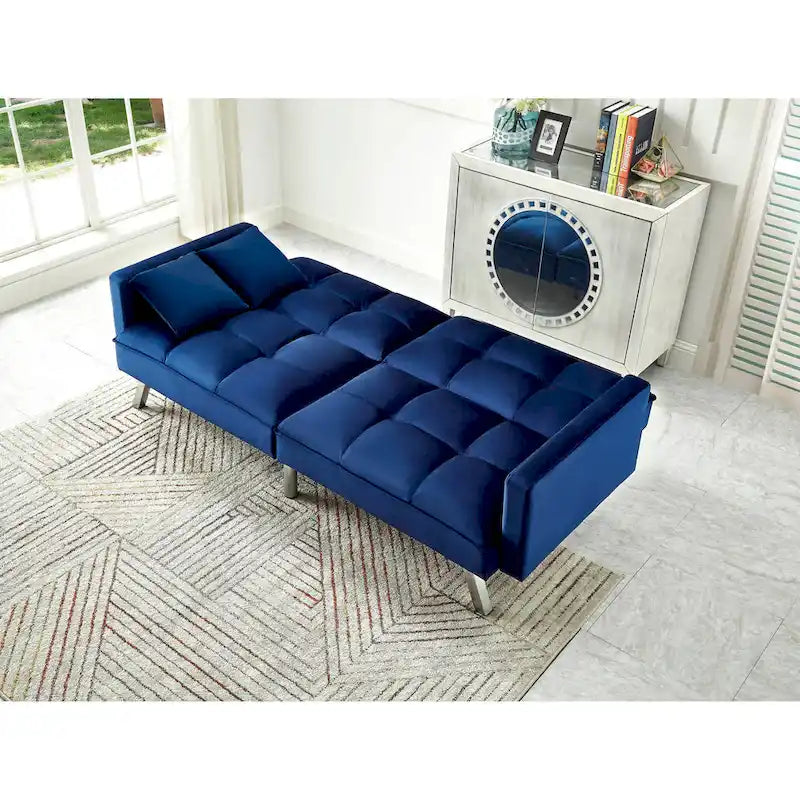 Velvet Sleeper Sofa Bed - 7 Colors - Convertible Couch for Living Room