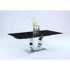 Dining Table with Black Marquina Marble Top