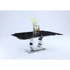 Dining Table with Black Marquina Marble Top