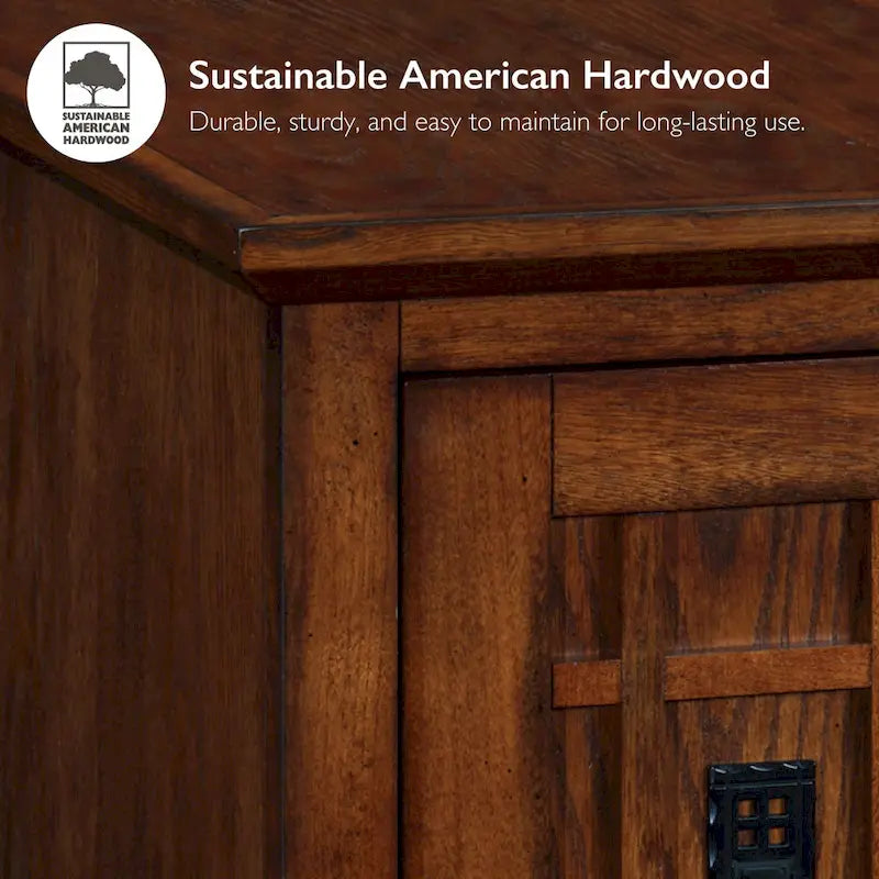 Mission Cabinet End Table - Solid Wood Side Table