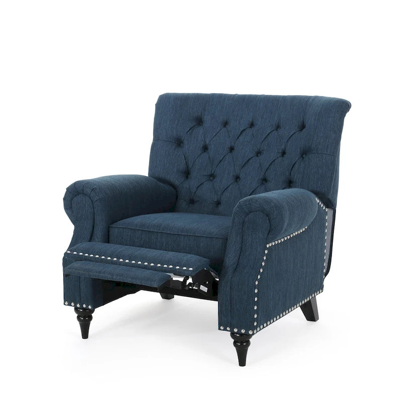 Rubberwood lounge chair, decorated with rivets