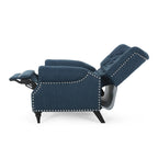 Rubberwood lounge chair, decorated with rivets