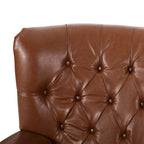 Rubberwood lounge chair, decorated with rivets