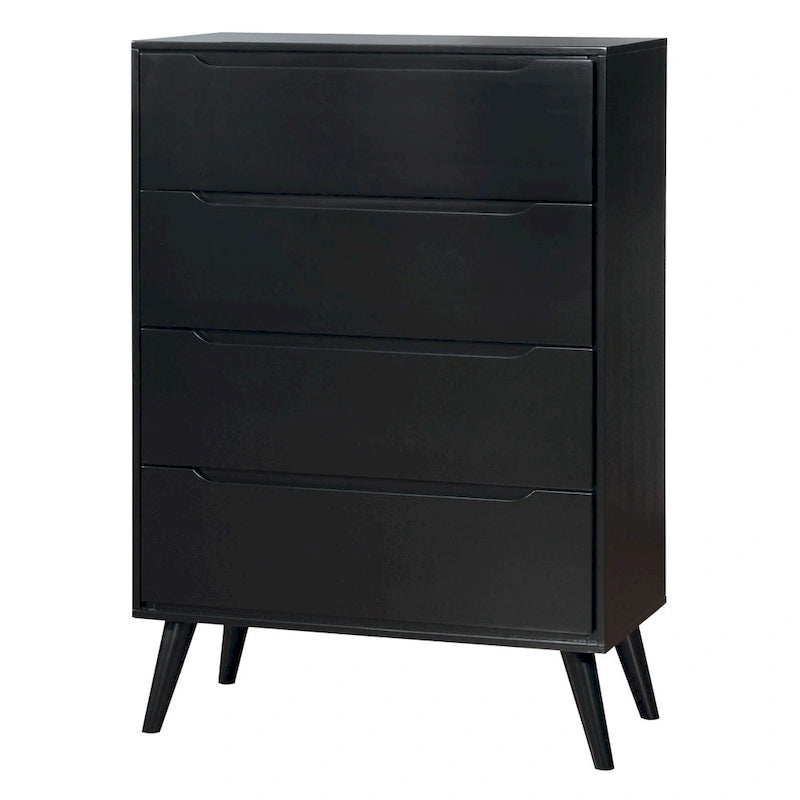 Medieval-style modern four-drawer solid wood cabinet