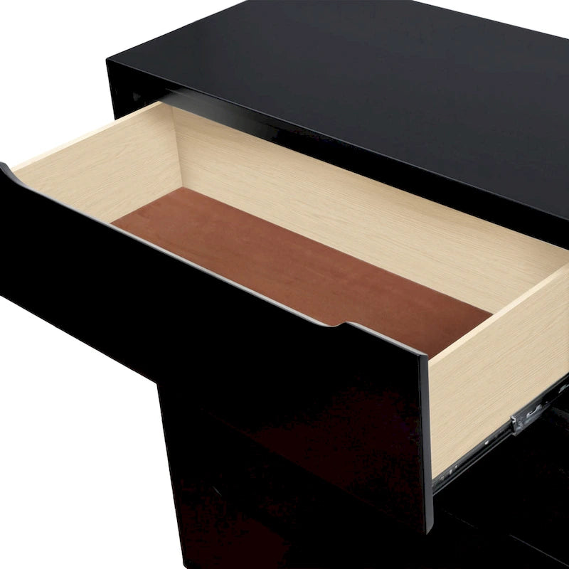 Medieval-style modern four-drawer solid wood cabinet