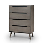 Medieval-style modern four-drawer solid wood cabinet