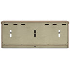 Brown 85" TV Stand with Glass Doors