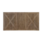 Brown Driftwood Extendable Dining Table with Trestle Base