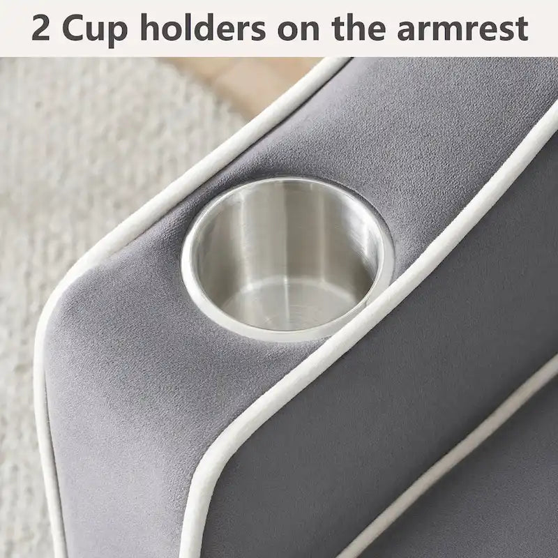 Velvet Convertible Single Sofa Chair Bed With Adjustable Backrest And Storage Pocket