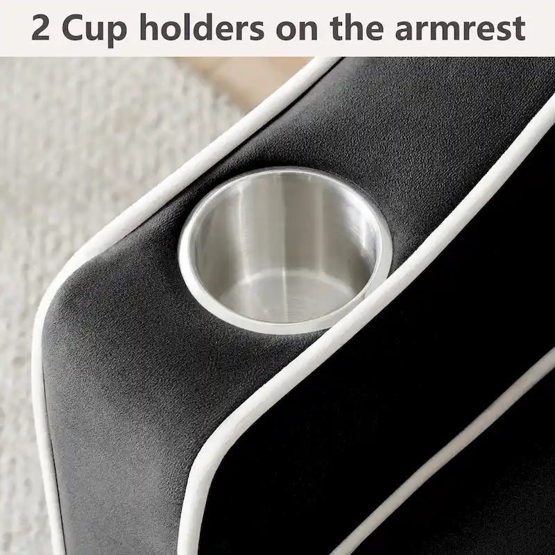 Velvet Convertible Single Sofa Chair Bed With Adjustable Backrest And Storage Pocket