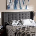 Beige/Grey Winged Headboard - Full/Queen Size