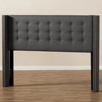 Beige/Grey Winged Headboard - Full/Queen Size