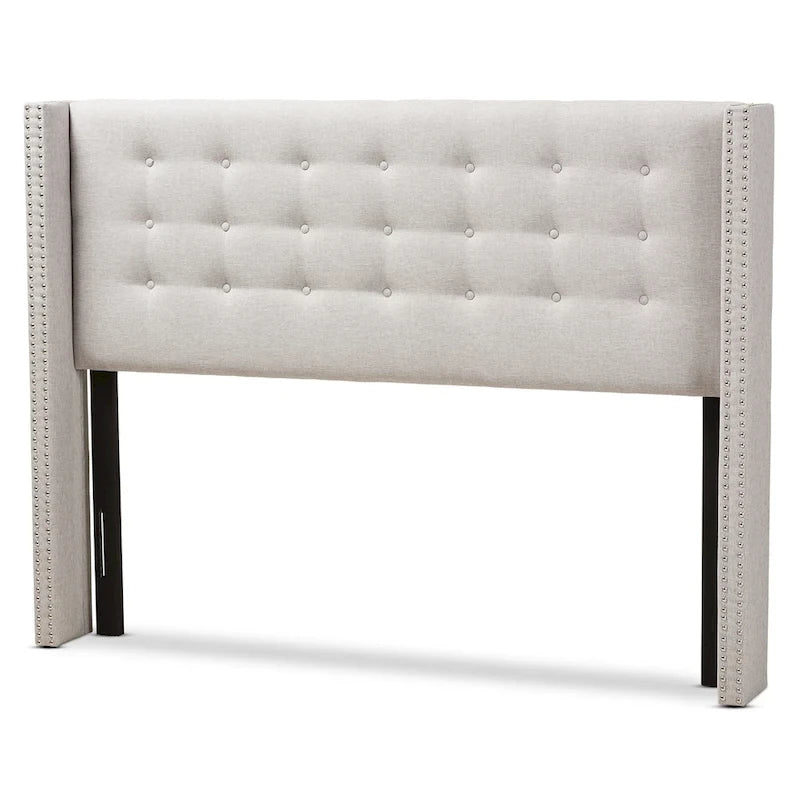 Beige/Grey Winged Headboard - Full/Queen Size