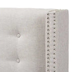 Beige/Grey Winged Headboard - Full/Queen Size