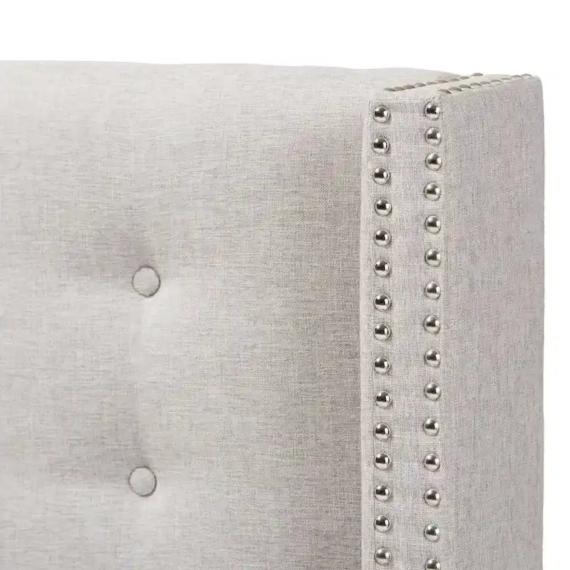 Beige/Grey Winged Headboard - Full/Queen Size