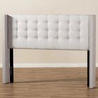 Beige/Grey Winged Headboard - Full/Queen Size