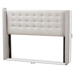 Beige/Grey Winged Headboard - Full/Queen Size