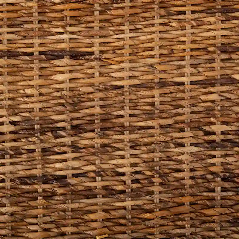 Natural Wicker X-Bench - Banana Natural/Black - Ottoman Seat