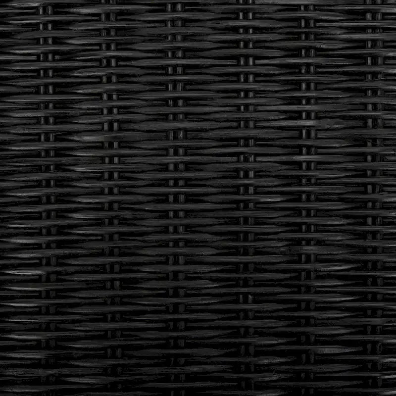 Natural Wicker X-Bench - Banana Natural/Black - Ottoman Seat