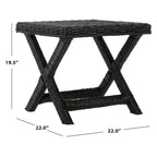 Natural Wicker X-Bench - Banana Natural/Black - Ottoman Seat