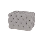 Black Tan or Grey Wood Tufted Fabric Modern Glam Ottoman Bench