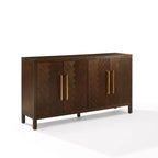 Dark Brown Herringbone Sideboard Cabinet