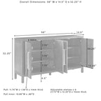 Dark Brown Herringbone Sideboard Cabinet