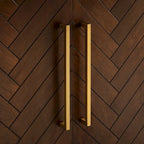 Dark Brown Herringbone Sideboard Cabinet