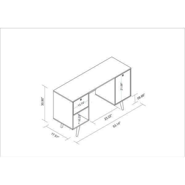 Single-drawer wooden medieval desk