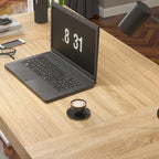 Practical Large Wooden Desk Copmputer Desk Dining Table w/White Base