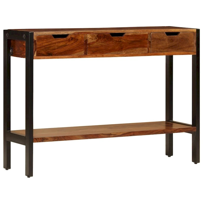 Sideboard with 3 Drawers 43.3x13.8x29.5 Solid Sheesham Wood