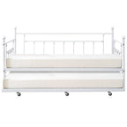 Classic Open Frame Metal Daybed with Trundle,Twin Size