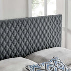 Tufted Diamond Lattice Velvet Headboard - Full/Queen - 8 Colors