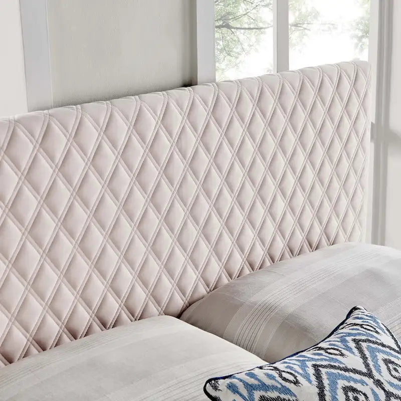 Tufted Diamond Lattice Velvet Headboard - Full/Queen - 8 Colors