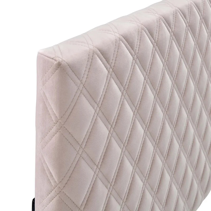 Tufted Diamond Lattice Velvet Headboard - Full/Queen - 8 Colors