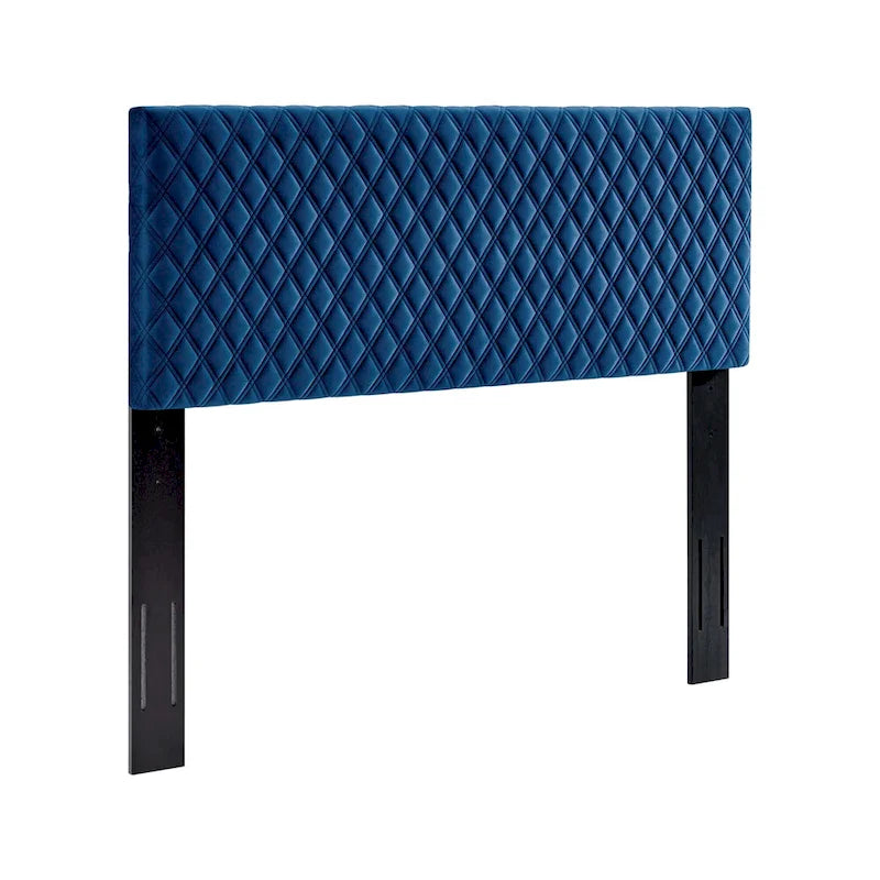 Tufted Diamond Lattice Velvet Headboard - Full/Queen - 8 Colors