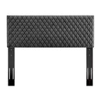 Tufted Diamond Lattice Velvet Headboard - Full/Queen - 8 Colors